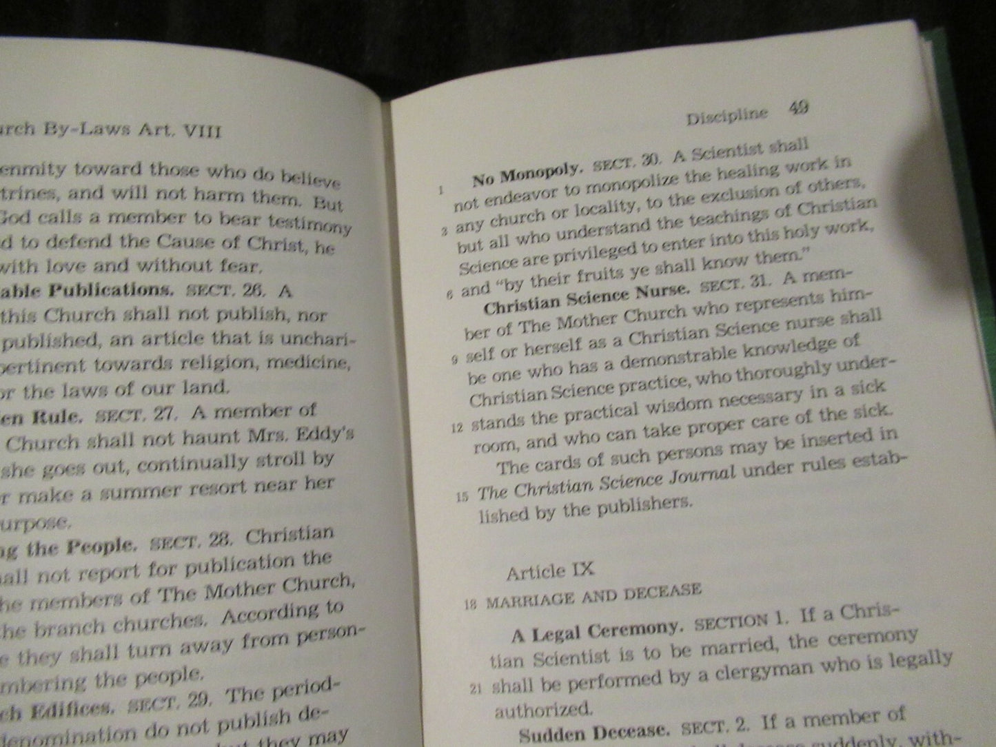 Church Manual of The First Church of Christ Scientist in Boston Mary Baker Eddy