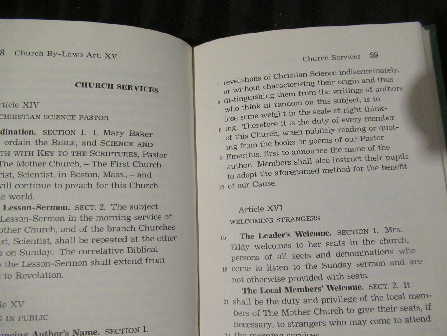 Church Manual of The First Church of Christ Scientist in Boston Mary Baker Eddy