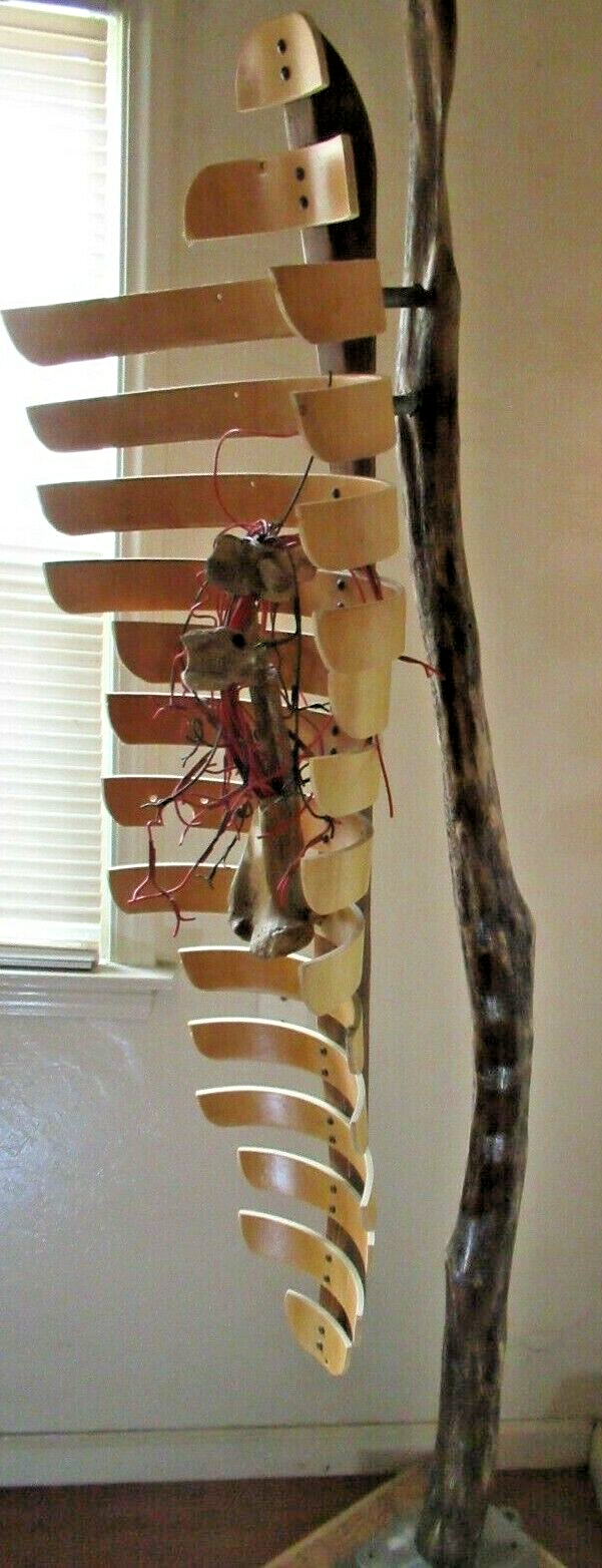 Sculpture The Darkened Catharsis Sculpture by C.R. Erskine hybrid wood bone 2018