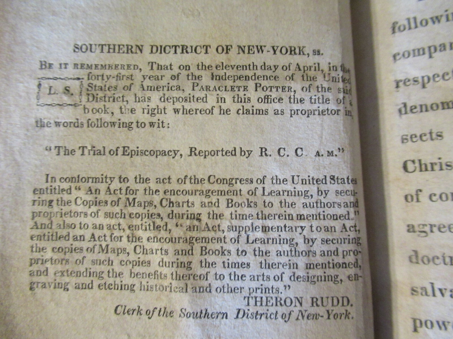 The Trial Of Episcopacy, John Reed (1817) 1st Edition.