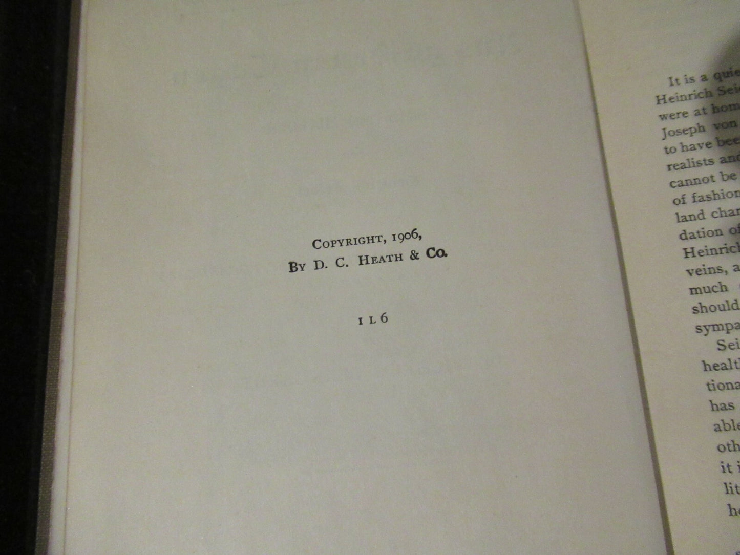 Seidel's AUS GOLDENEN TAGEN, W. Bernhardt (1906) HC DC Heath