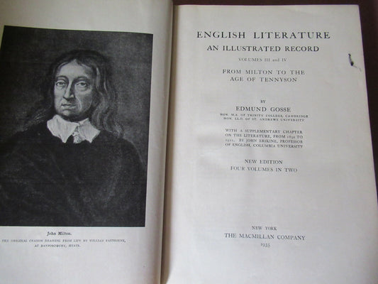 An Illustrated History Of English Literature, R. Garnett and E. Gosse (1935)