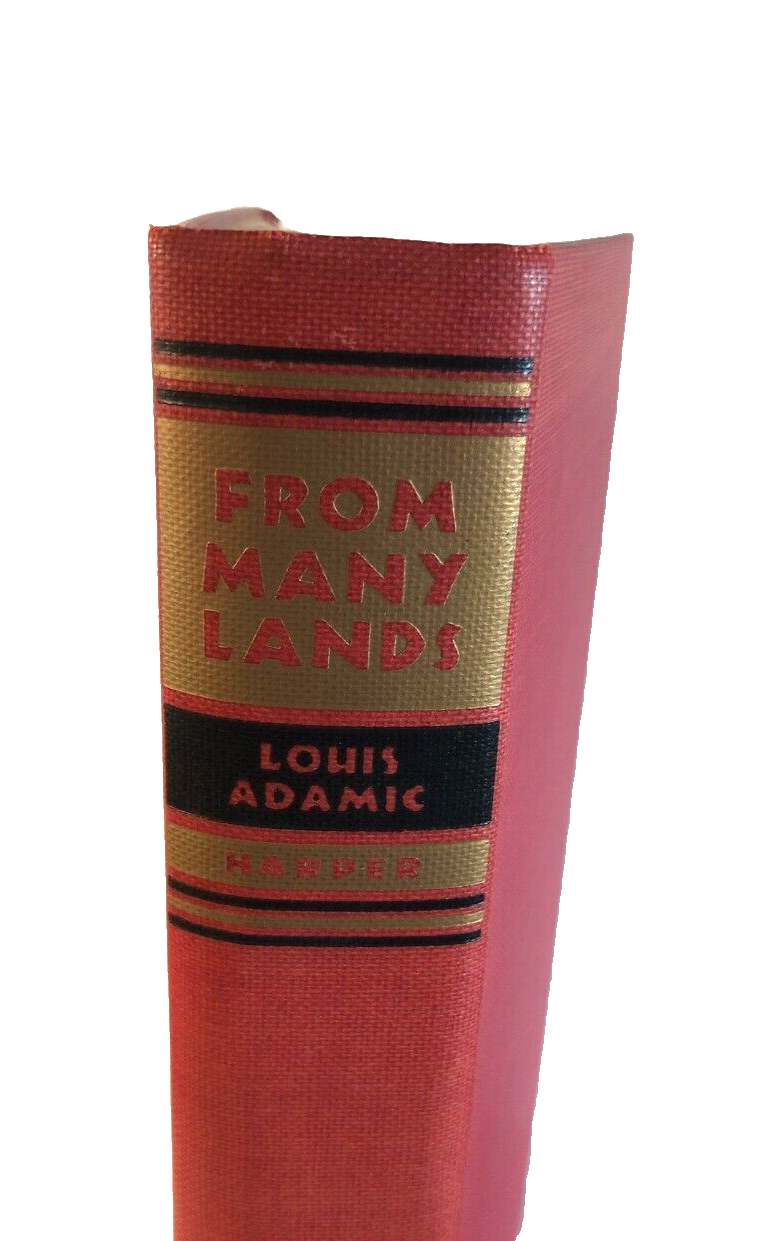 From Many Lands by Louis Adamic, 1940 Hardcover Ex Libris History