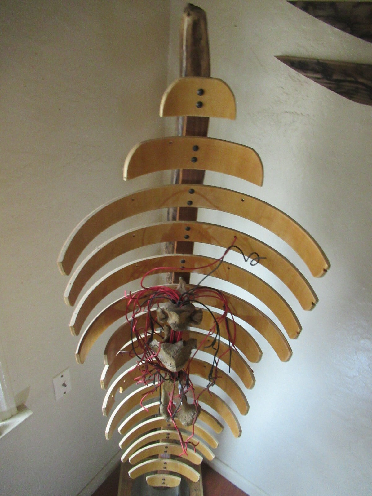 Sculpture The Darkened Catharsis Sculpture by C.R. Erskine hybrid wood bone 2018