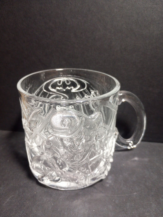 THE RIDDLER Mug Clear Glass McDONALDS DC Comics Batman Forever 1995 COLLECTIBLE