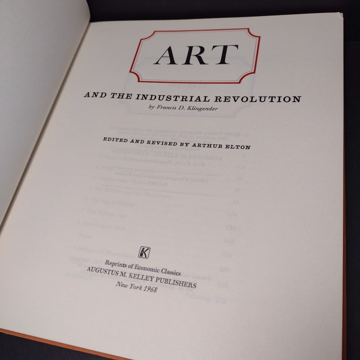 Art and the Industrial Revolution by Francis D. Klingender -Hardcover 1968