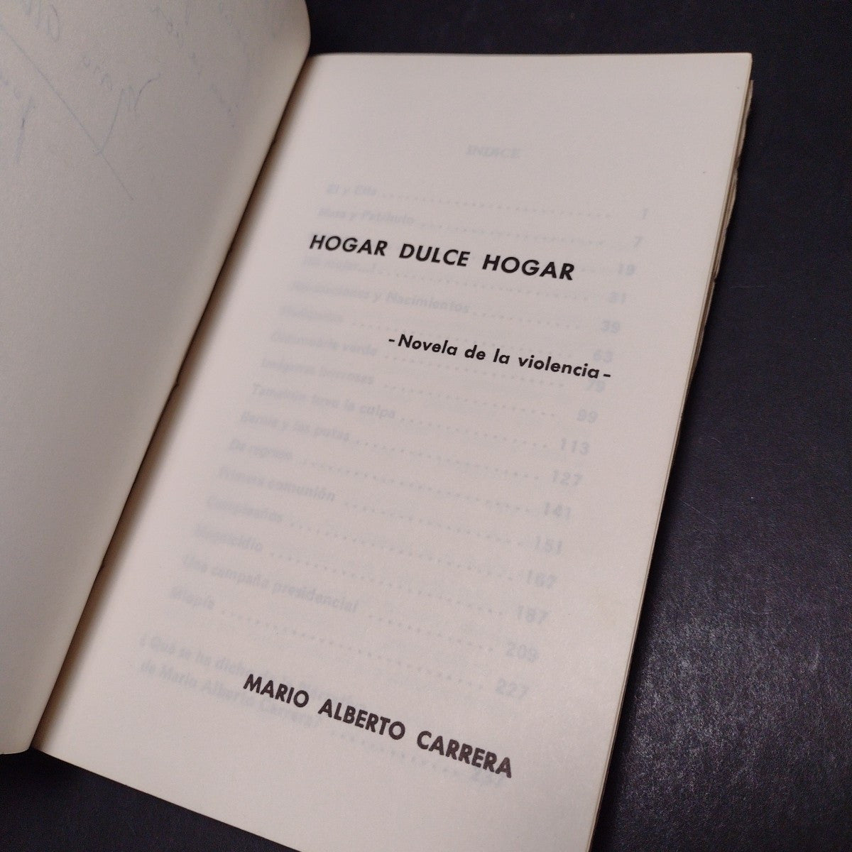 Hogar Dulce Hogar, Mario Alberto Carrera -Signed Paperback 1982