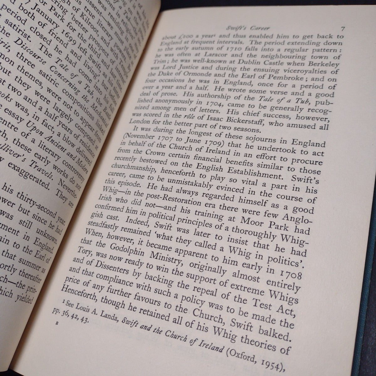 Swift: An Introduction by Ricardo Quintana -1955 Hardcover, Literary Criticism