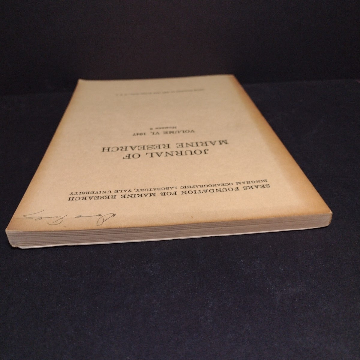 Journal of Marine Research Volume VI, 1947 #3 -Paperback Ex Libris