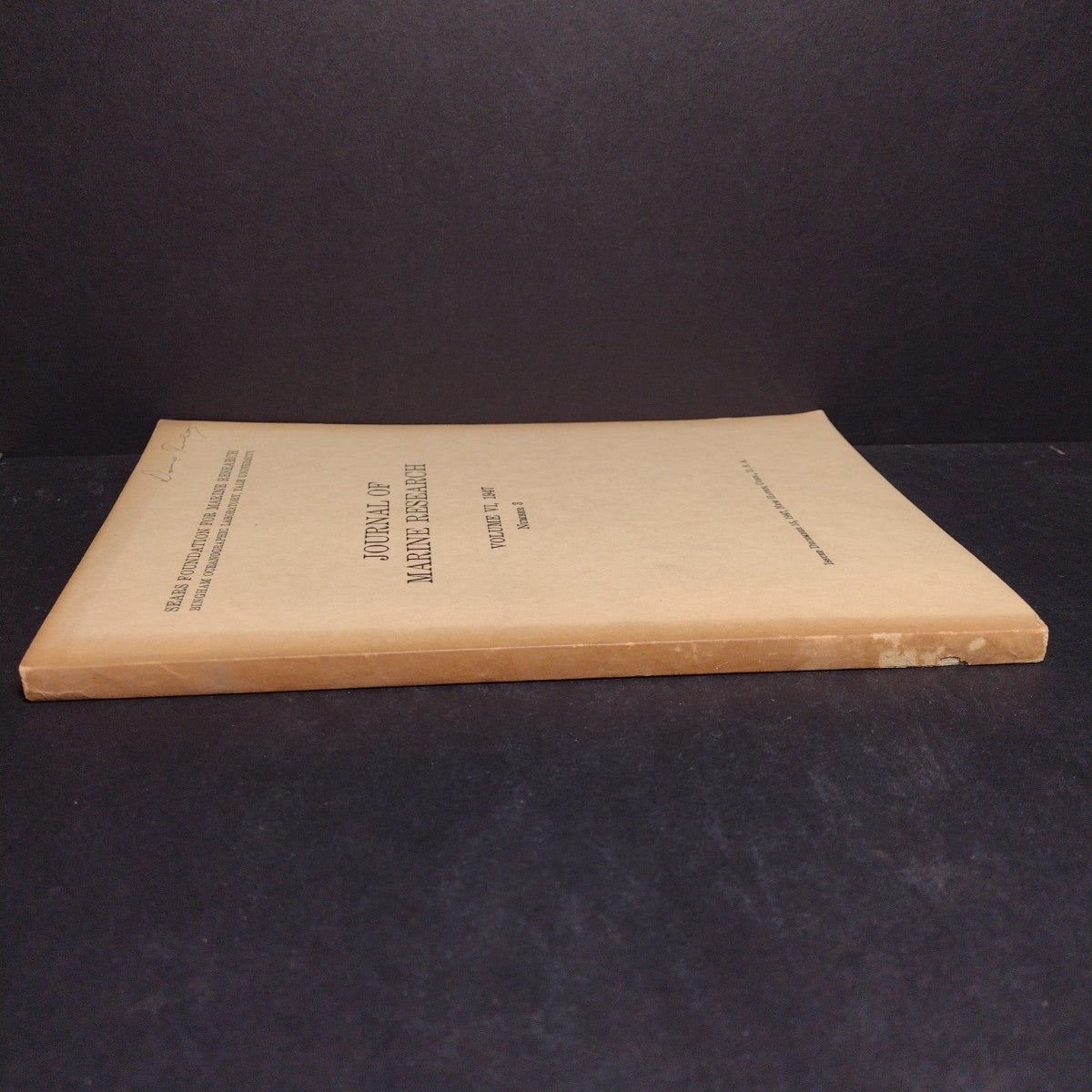 Journal of Marine Research Volume VI, 1947 #3 -Paperback Ex Libris