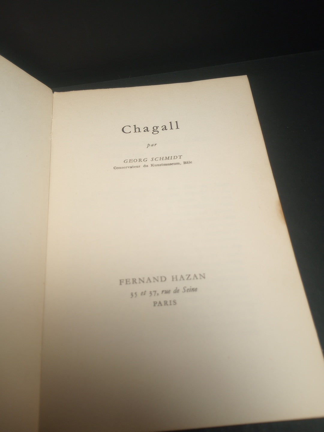 Chagall by Georg Schmidt Paris 1953