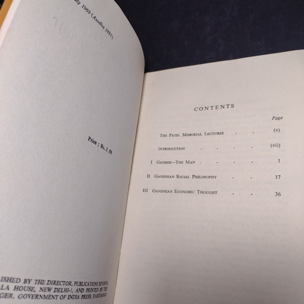 Gandhi: The Man and His Thought by Shriman Narayan -1969 Signed Paperback