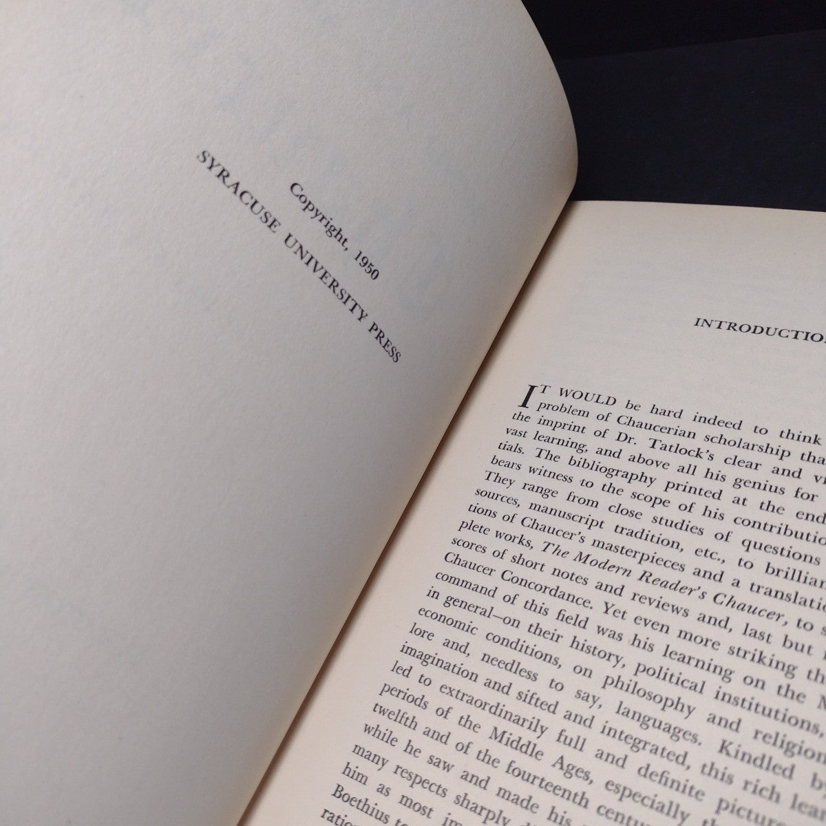 The Mind and Art of Chaucer by J. S. P. Tatlock -Hardcover 1950