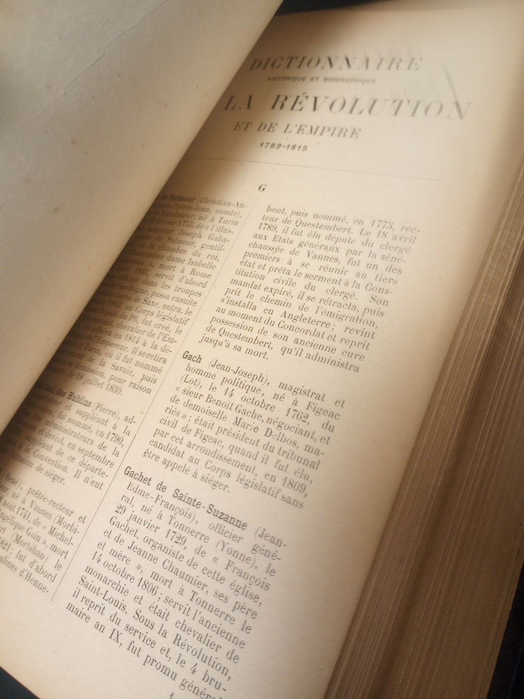 1898 Historical and biographical dictionary of the Revolution and the Empire