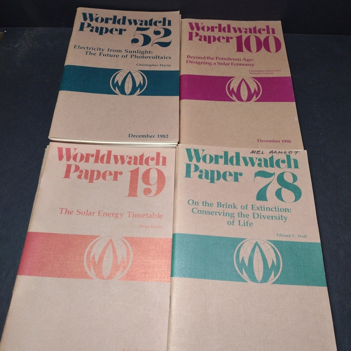 Worldwatch Paper, Lot of 21 Issues 1978-1992, Sustainability Politics Population