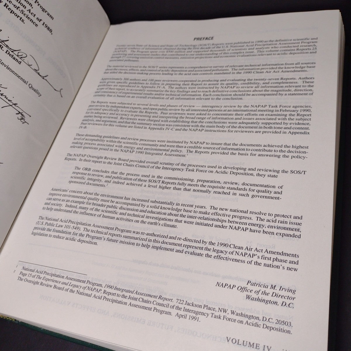 Acidic Deposition: State of Science and Technology Volume IV, NAPAP -1991 HC