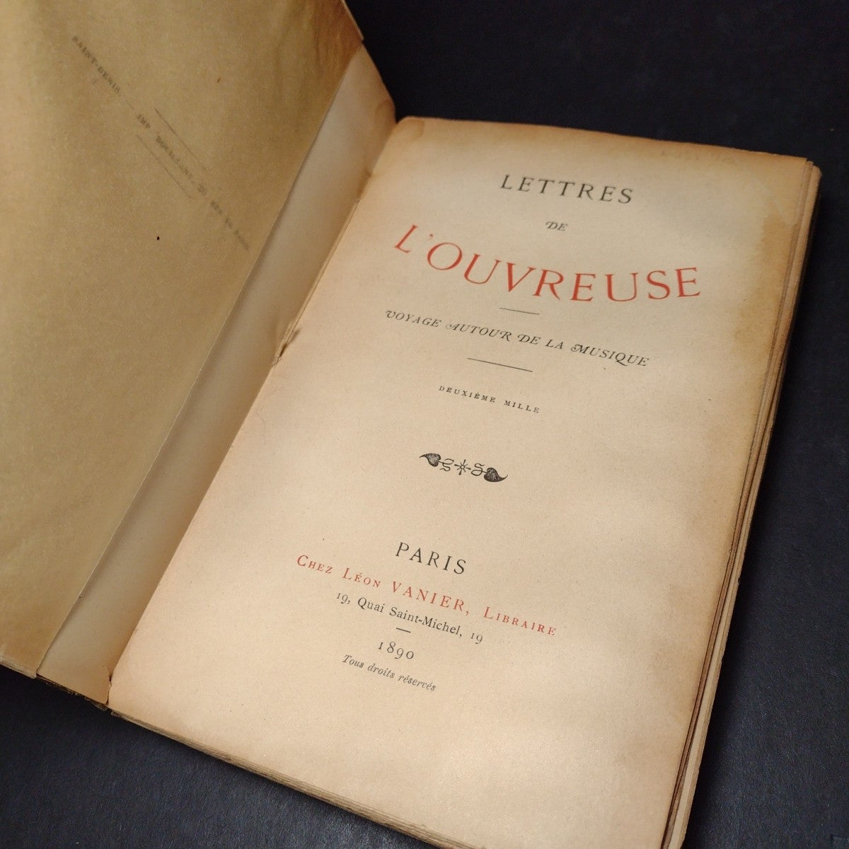 Lettres De L'ouvreuse: Voyage Autour De La Musique - Deuxième Mille, 1890