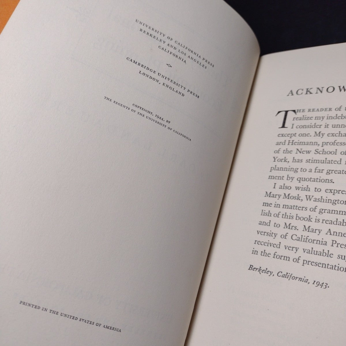 Theory of National Economical Planning by Carl Landauer -1944 Hardcover