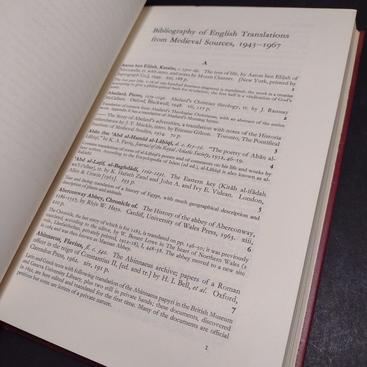 Bibliography of English Translations From Medieval Source, 1943-1967 -1974 HC