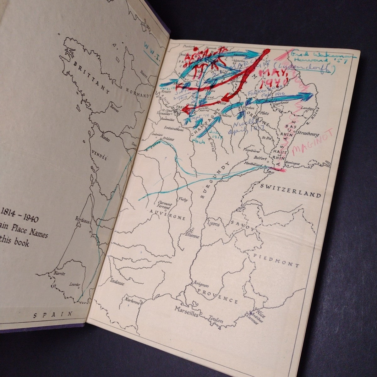 France 1814-1940 by J. P. T. Bury -Hardcover 1956 Reprinting -Ex Libris Notes