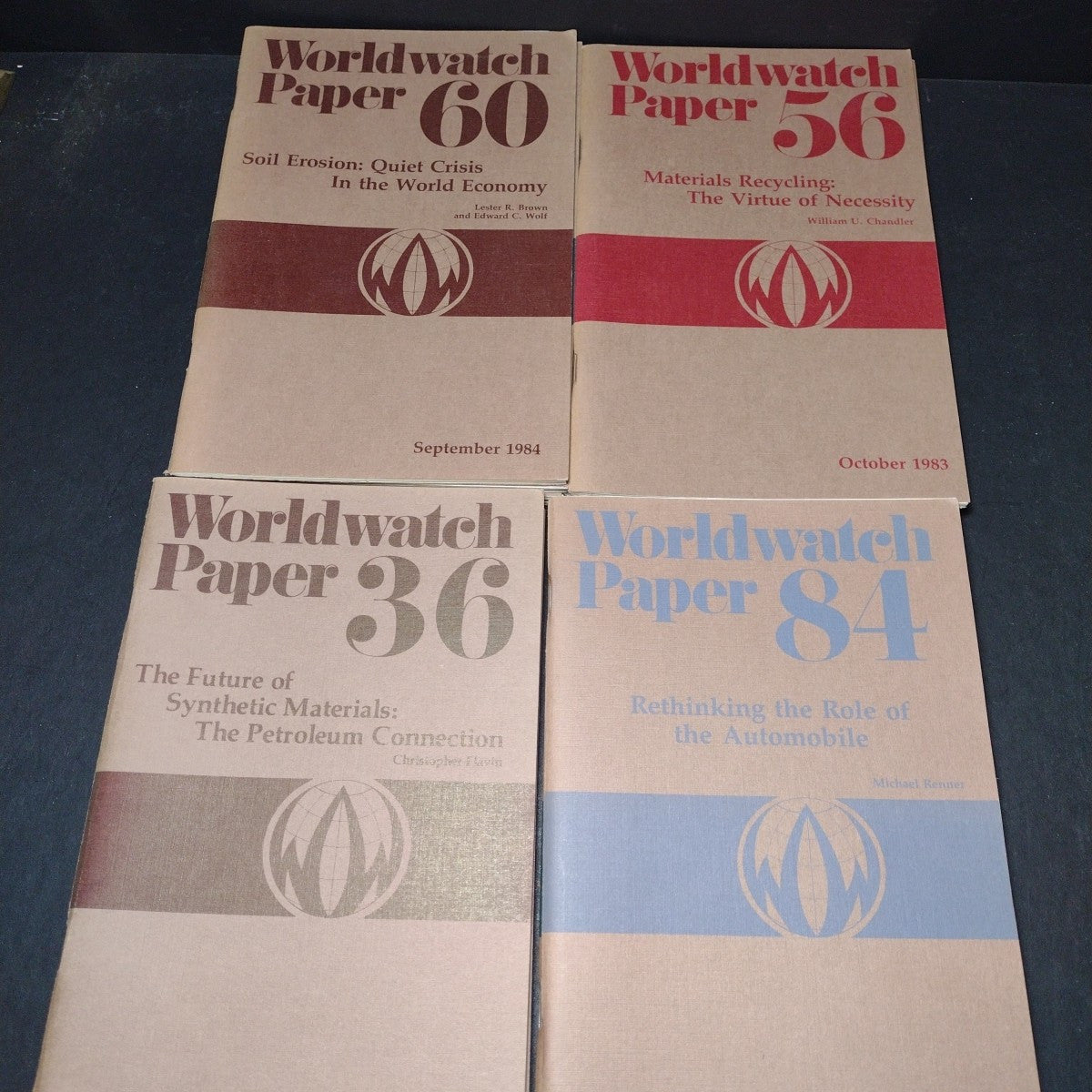 Worldwatch Paper, Lot of 21 Issues 1978-1992, Sustainability Politics Population