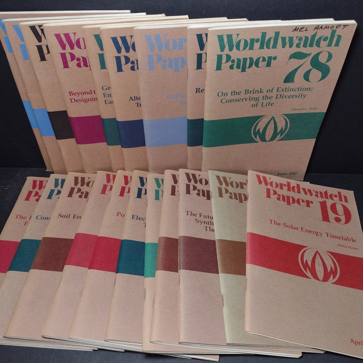 Worldwatch Paper, Lot of 21 Issues 1978-1992, Sustainability Politics Population