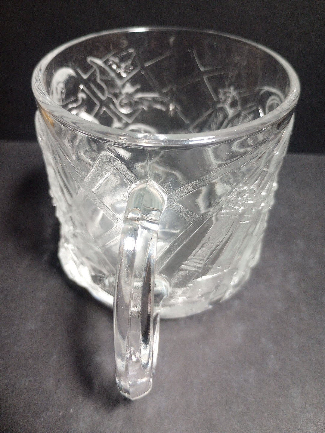 THE RIDDLER Mug Clear Glass McDONALDS DC Comics Batman Forever 1995 COLLECTIBLE