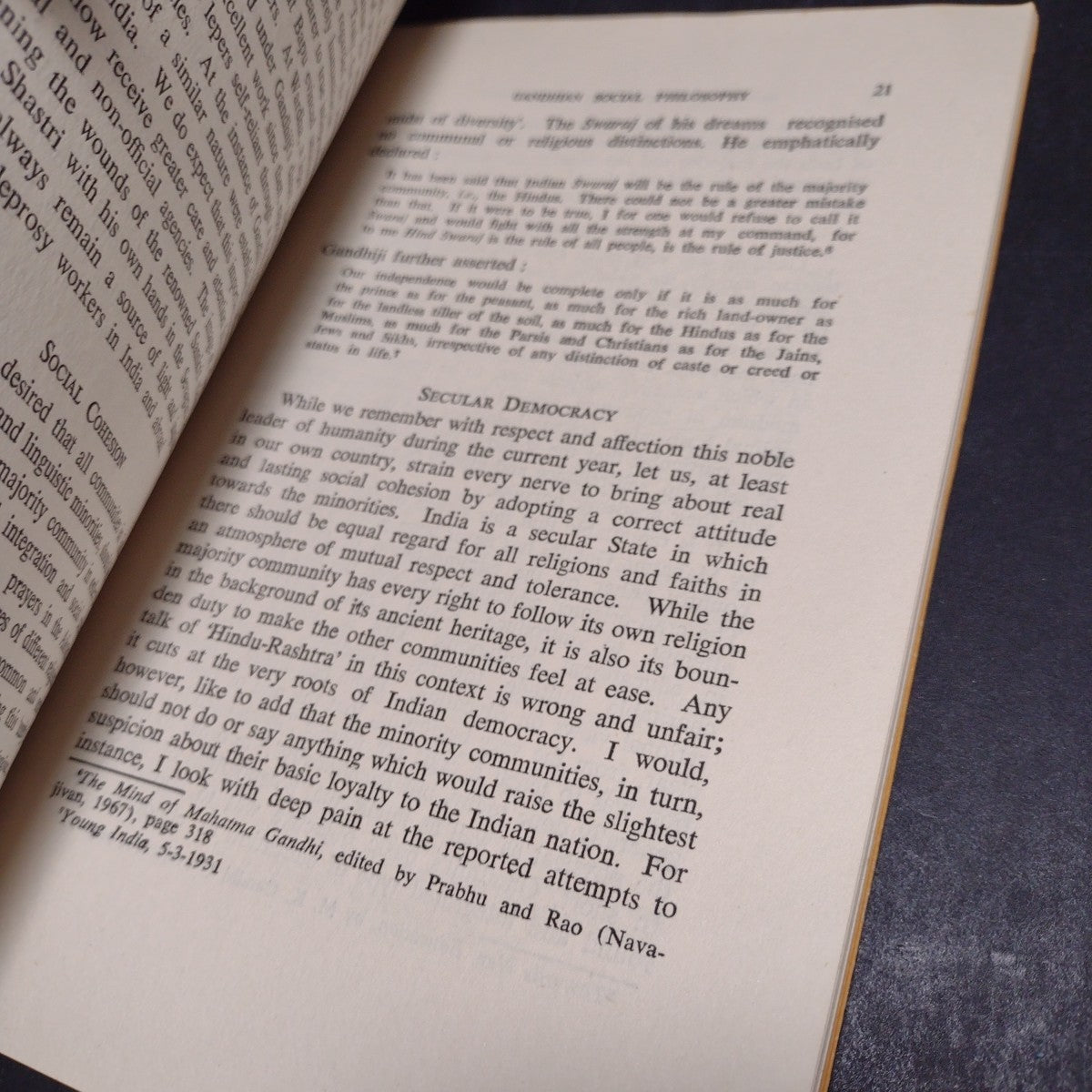 Gandhi: The Man and His Thought by Shriman Narayan -1969 Signed Paperback