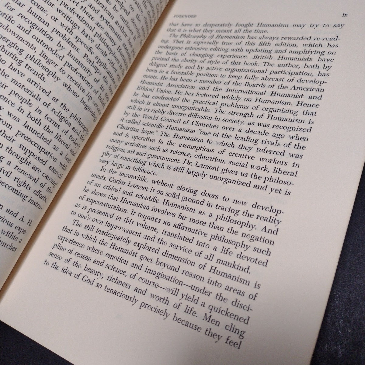 The Philosophy of Humanism by Corliss Lamont -Paperback 1967 5th Edition Revised