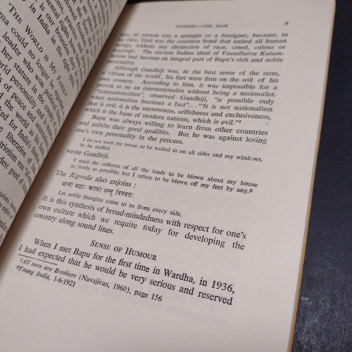 Gandhi: The Man and His Thought by Shriman Narayan -1969 Signed Paperback