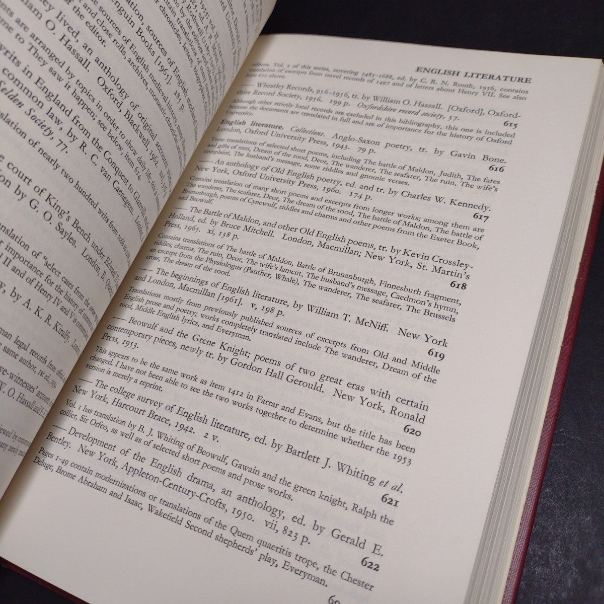 Bibliography of English Translations From Medieval Source, 1943-1967 -1974 HC