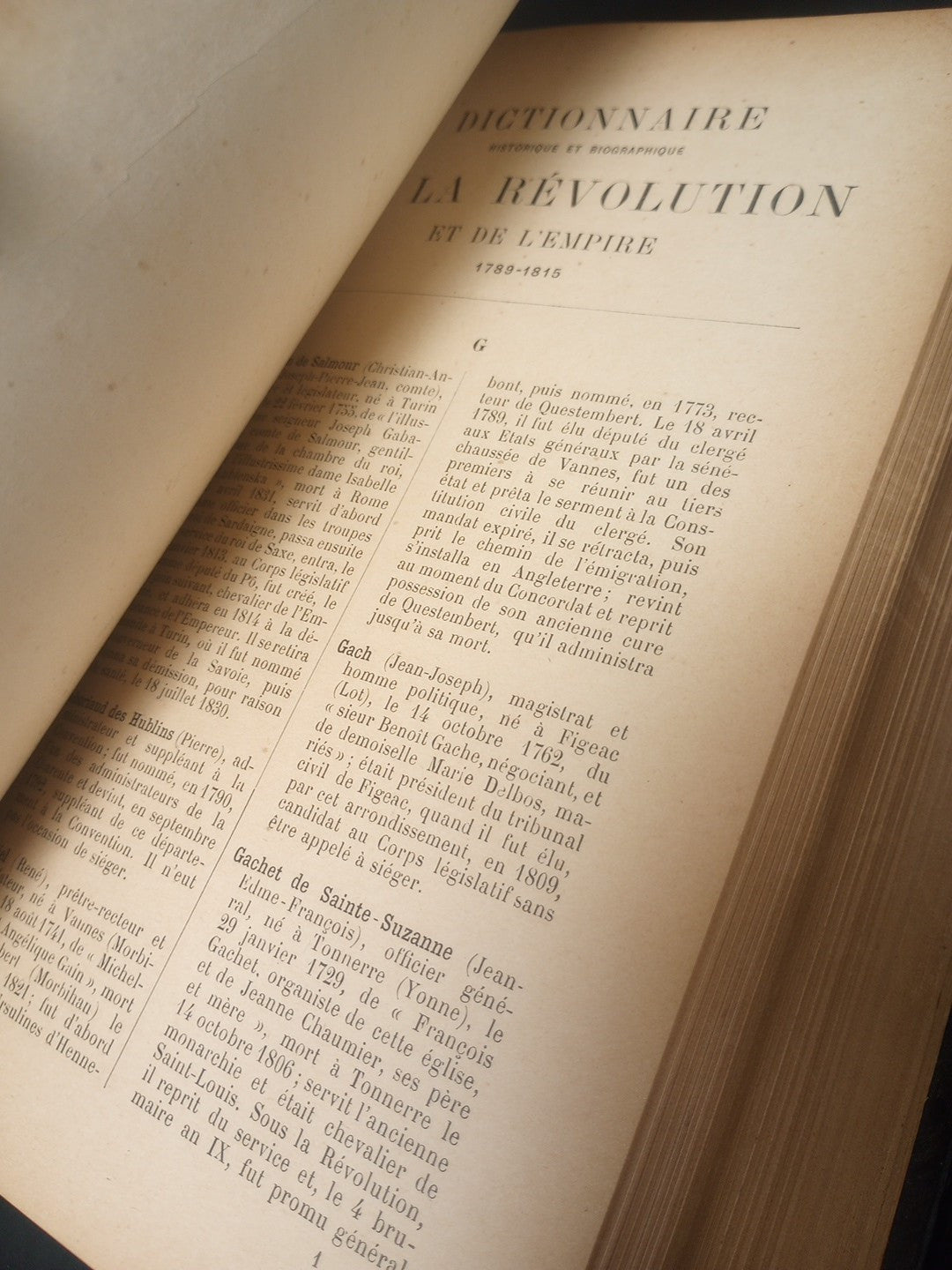 1898 Historical and biographical dictionary of the Revolution and the Empire