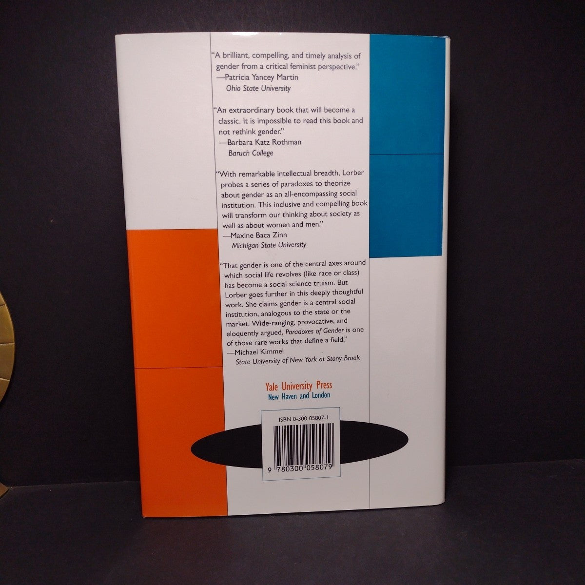Paradoxes of Gender by Judith Lorber -1994, Hardcover